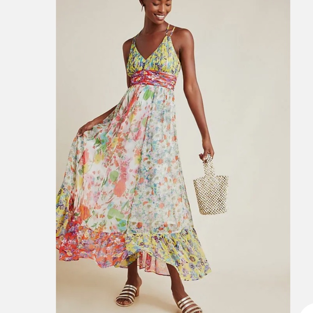 Anthropologie malibu floral maxi dress - Picture 3 of 10